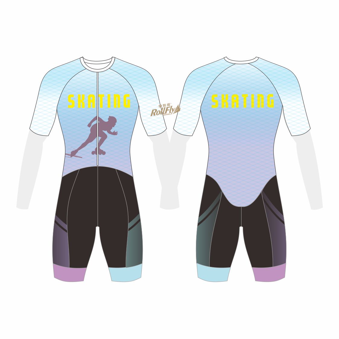 rollfly inline speed skating suit club